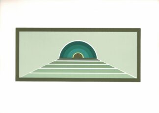 Creme Clace. Funky dark green 80s screenprint. - 1983