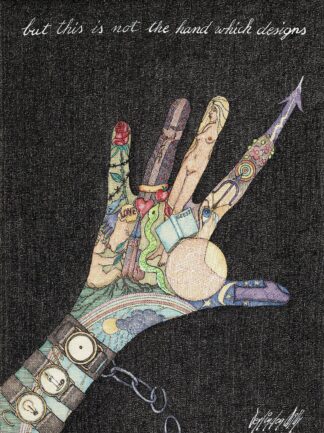 "but this is not the hand which designs". Drawing of a hand by an anonymous artist.