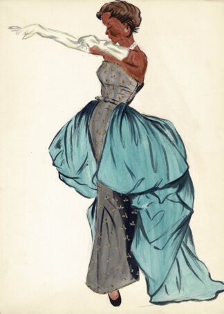 [Fashion] A stylish woman wearing blue. - 1955