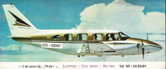 Ghent Air. Luchttaxi - Taxi aérien - Air Taxi.  Folder - undated
