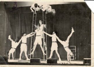 Gymnasts training with ladders (3)