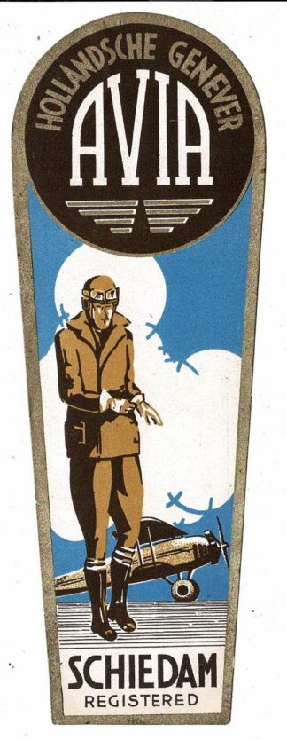 [LABEL] Hollandsche Genever Avia. Schiedam