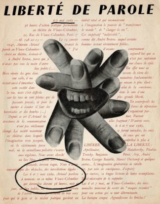 Liberté de parole: 36 heures d'actions poétique permanente 6-7 mai 1969 - 1969