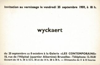 Maurice Wyckaert. Les Contemporains 1959 invitation - 1959