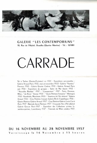 Michel Carrade. Les Contemporains 1957 invitation - 1957