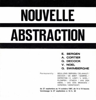 Nouvelle abstraction. Inter Gallery Brussel 1967 invitation. - 1967