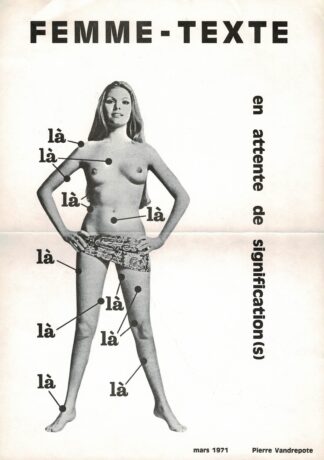 Pierre Vandrepote - Femme-texte en attente de signification(s) - 1971