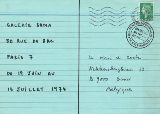 Robert Filliou. Galerie Bama 1974 invitation - 1974