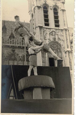 Three gymnasts doing what they're good at. (10)