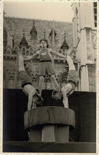 Three gymnasts doing what they're good at. (7)