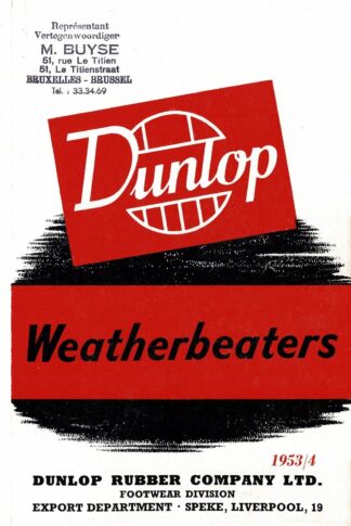 Dunlop weatherbeaters fold out flyer - 1953/4