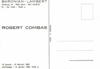 Robert Combas 1982 invitation card - 1982